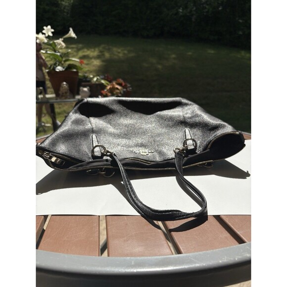 Coach Ava Tote Black Crossgrain Leather Bag - Picture 15 of 15